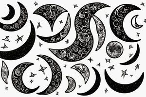 Crescent moon tattoo idea