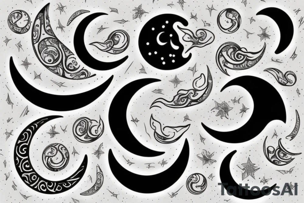 Crescent moon tattoo idea