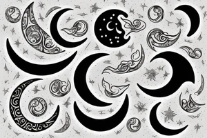 Crescent moon tattoo idea