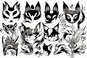 kitsune mask tattoo idea