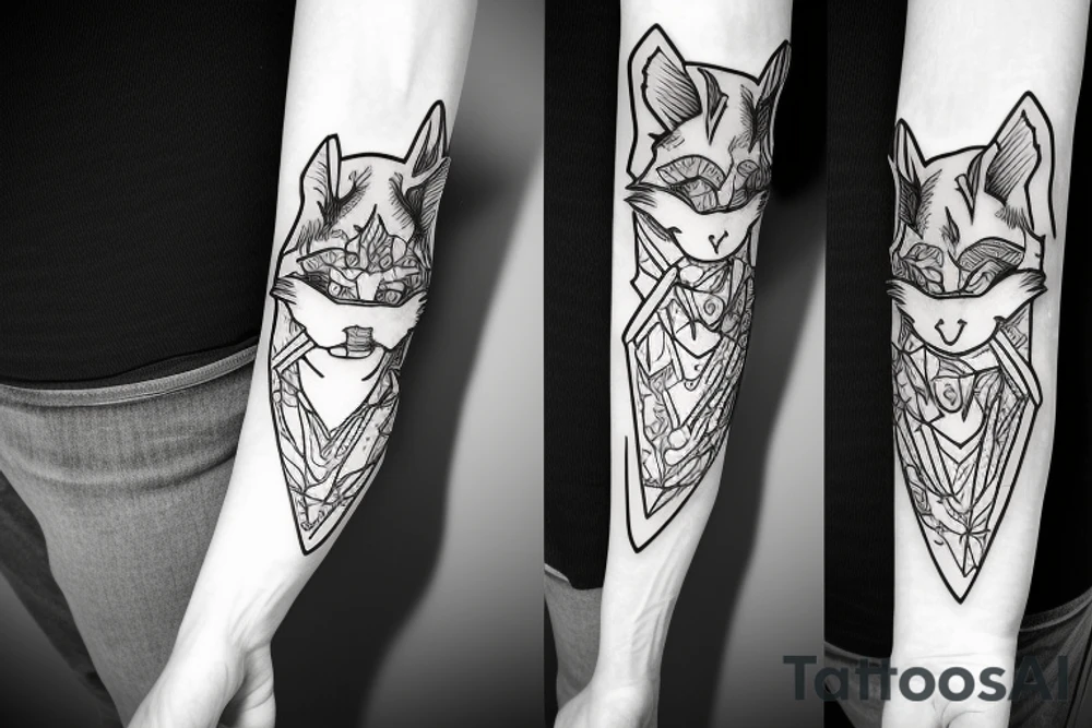 kitsune mask tattoo idea