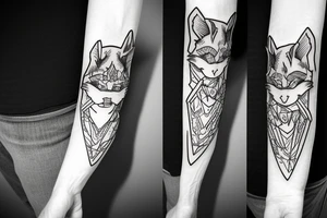 kitsune mask tattoo idea