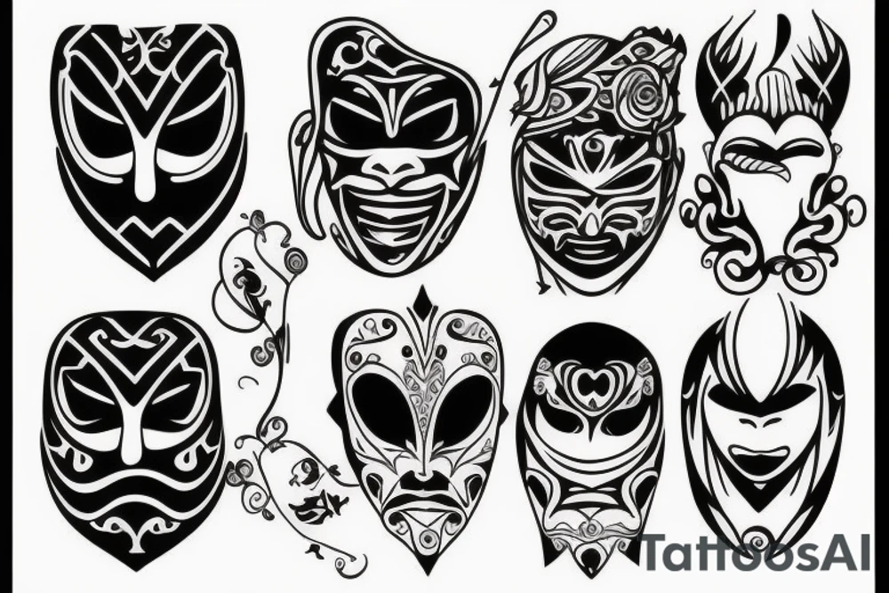 mask tattoo idea