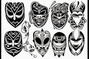 mask tattoo idea