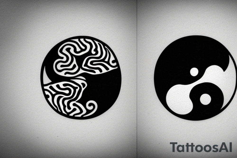 ying yang smiley face surrounded by vortex, realistic sad tattoo idea ying yang smiley face surrounded by vortex, realistic sad tattoo idea