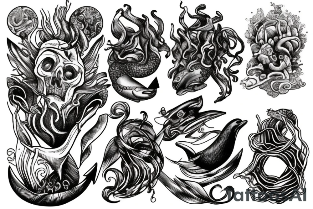 God of the sea tattoo idea