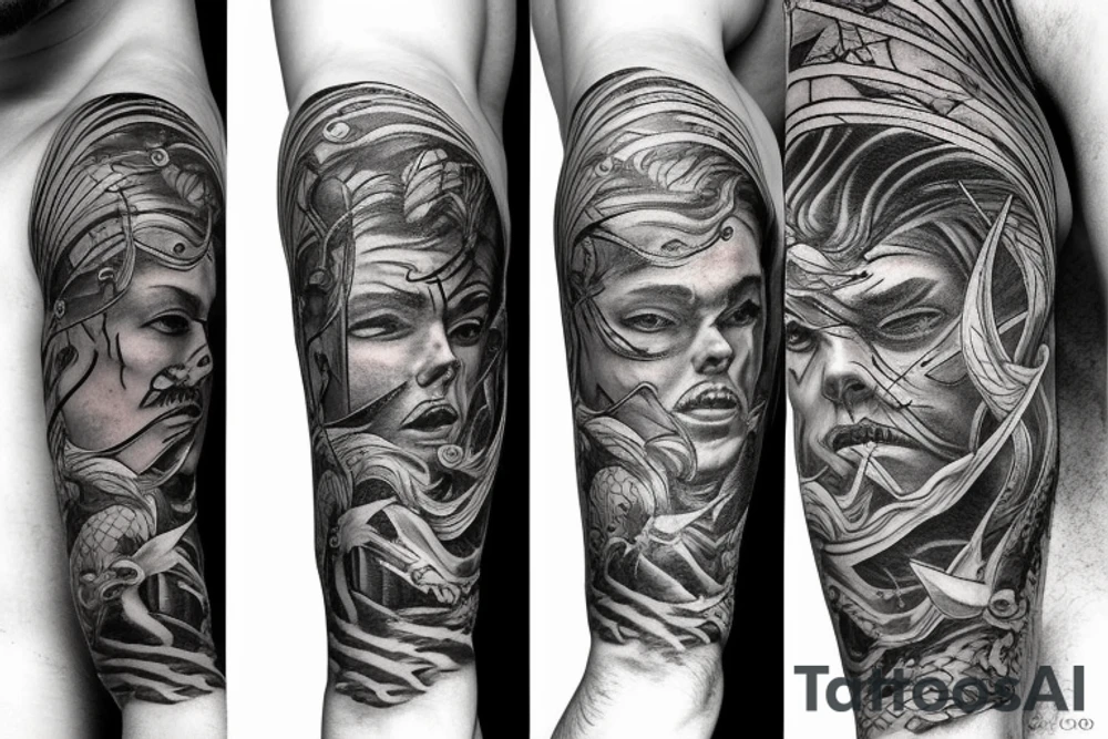 God of the sea tattoo idea
