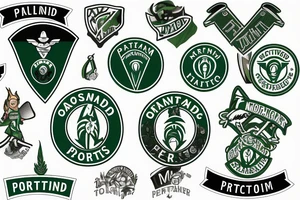 Portland Timbers logo with Morton salt girl tattoo idea