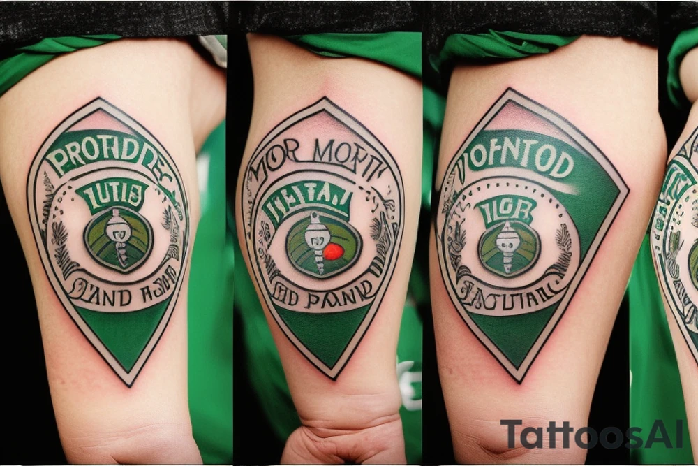 Portland Timbers logo with Morton salt girl tattoo idea
