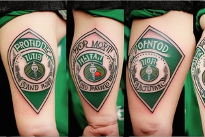 Portland Timbers logo with Morton salt girl tattoo idea
