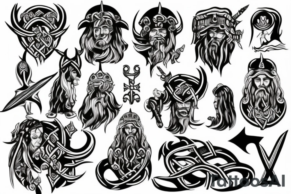 Viking stile tattoo idea