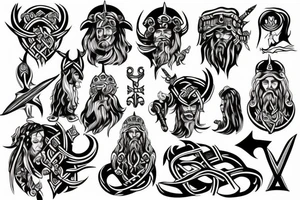 Viking stile tattoo idea