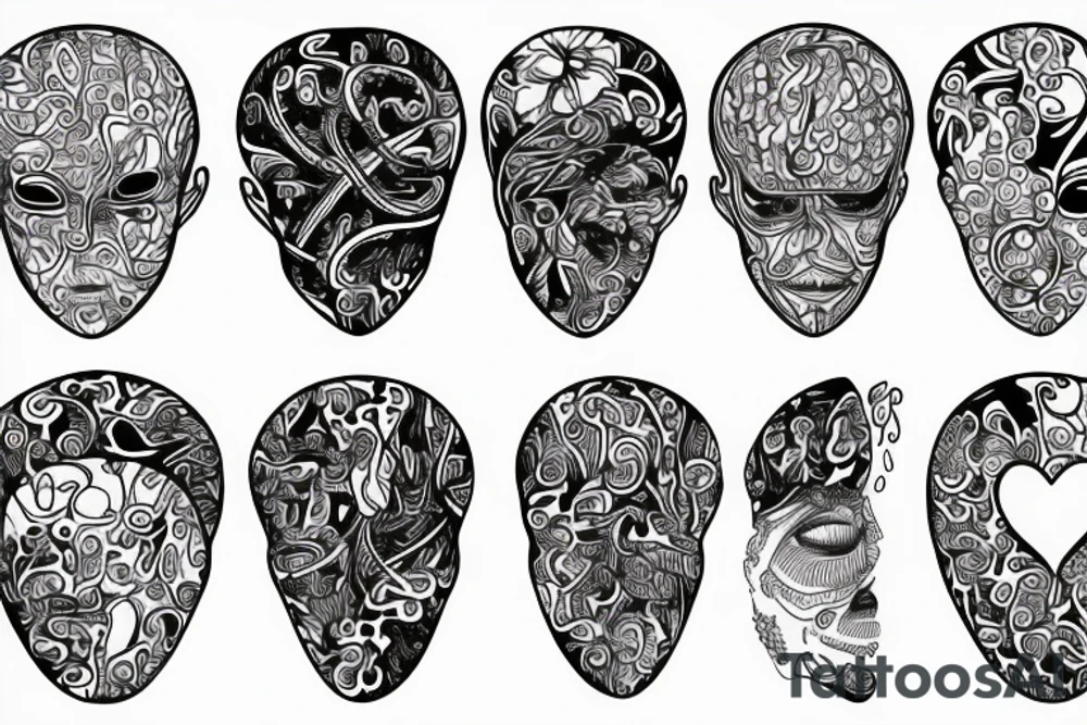 Heart, brain, body tattoo idea