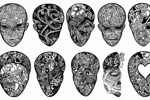 Heart, brain, body tattoo idea