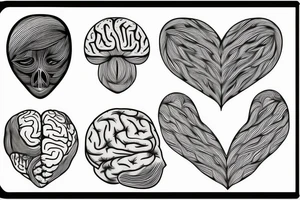 Heart, brain, body tattoo idea