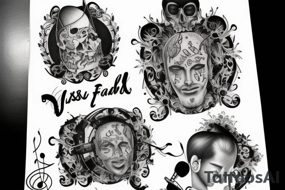 Music and missing father tattoo idea