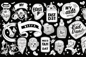My father died and I miss him tattoo idea