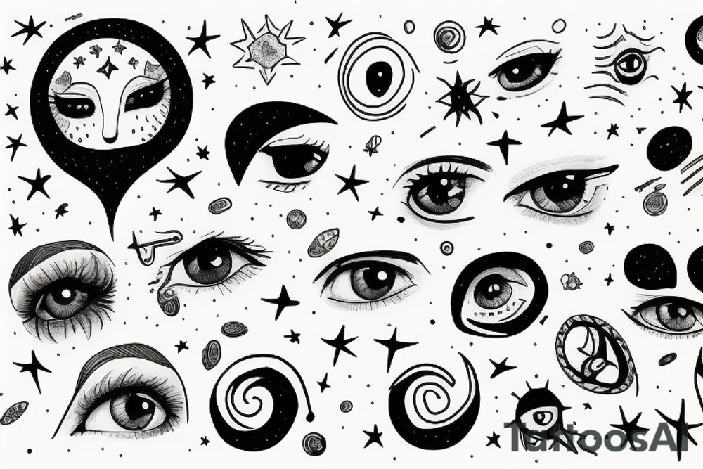 In the stars I can see your eyes tattoo idea