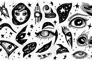 In the stars I can see your eyes tattoo idea