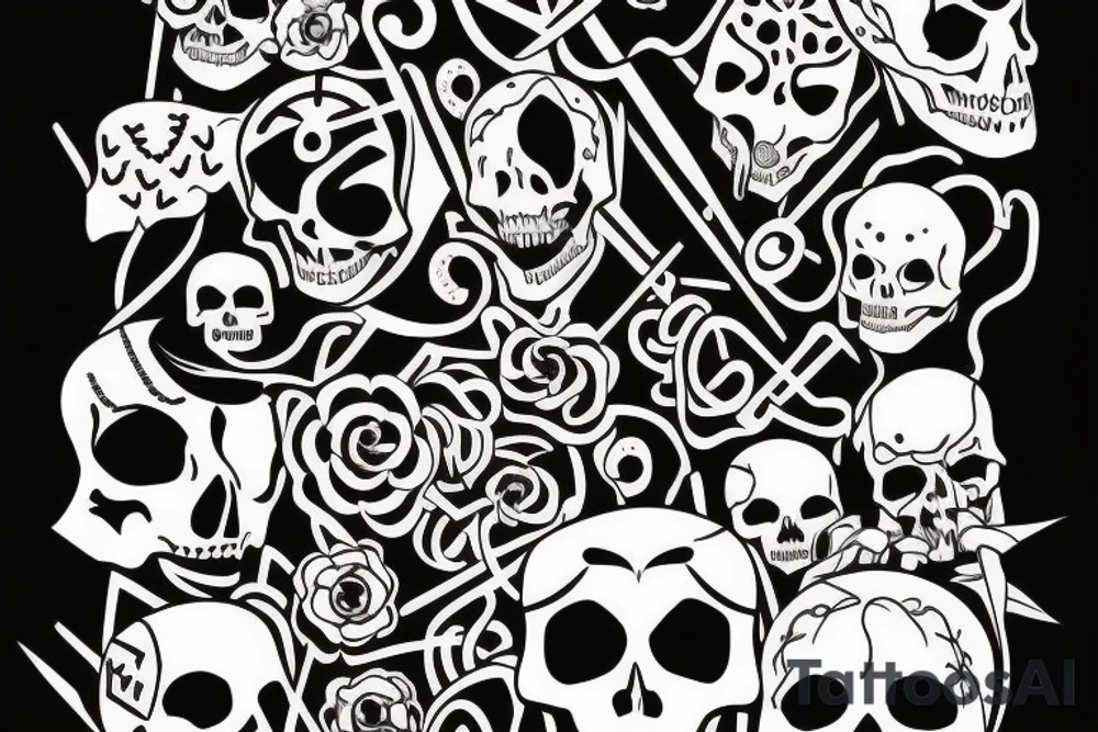 personification of death in multiple cultures tattoo idea