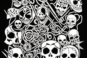 personification of death in multiple cultures tattoo idea