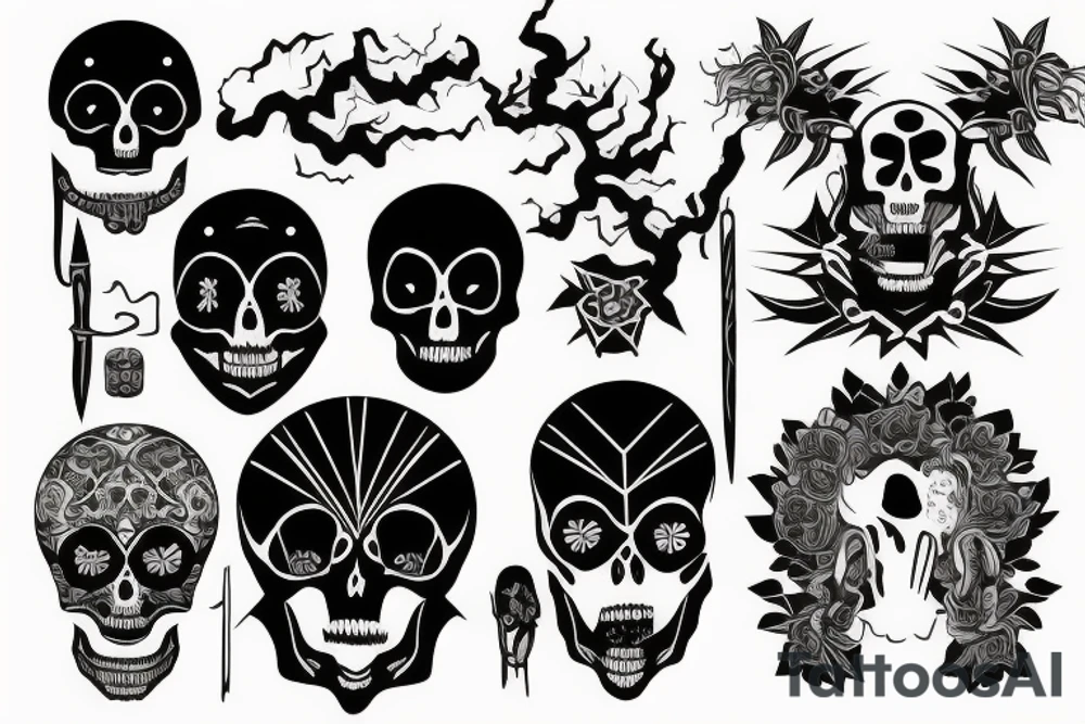 personification of death in multiple cultures tattoo idea