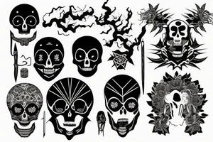 personification of death in multiple cultures tattoo idea