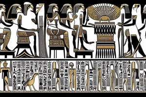 Ancient Egyptian King on a Throne tattoo idea