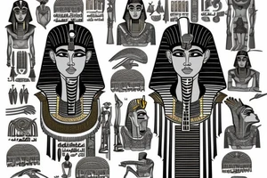 A pharaoh on a Throne tattoo idea