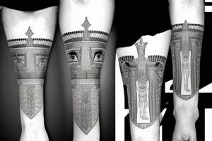 A pharaoh on a Throne tattoo idea