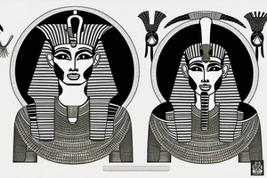 A pharaoh on a Throne tattoo idea