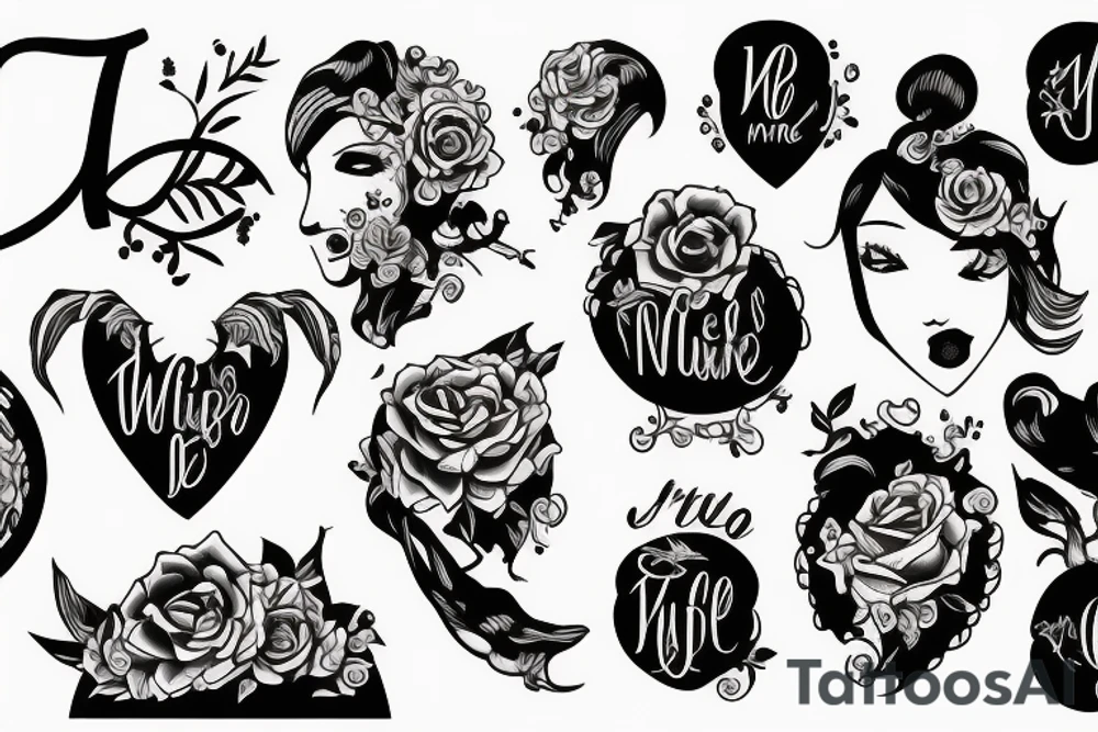 Wife name Amu tattoo idea