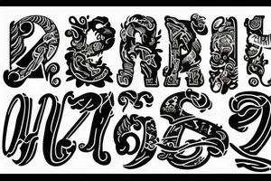 letter Joo Mi Young tattoo idea