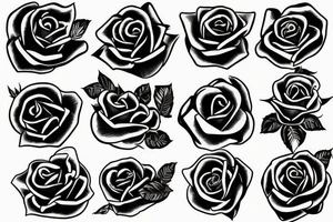 A rose with loyalty text tattoo idea