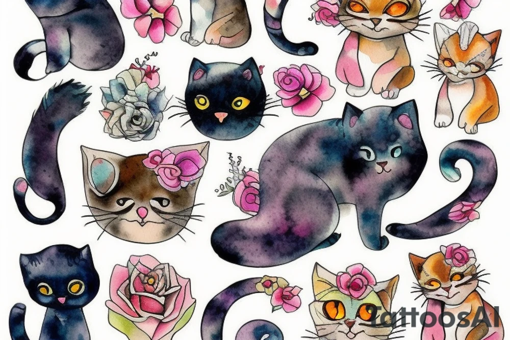 kitty tattoo idea