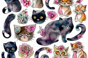 kitty tattoo idea