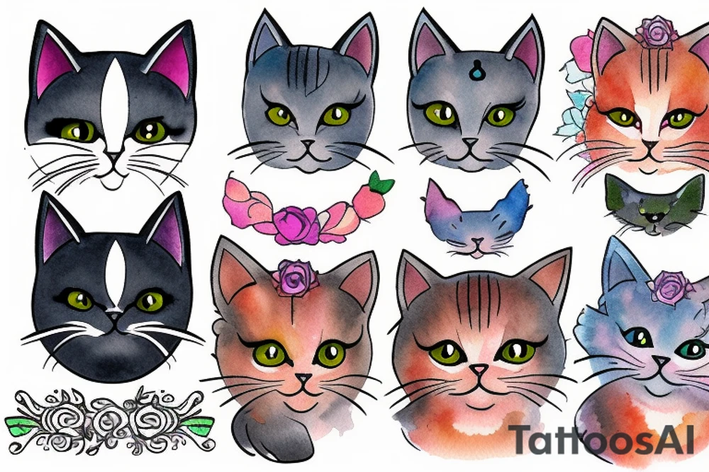kitty tattoo idea