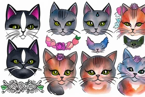 kitty tattoo idea