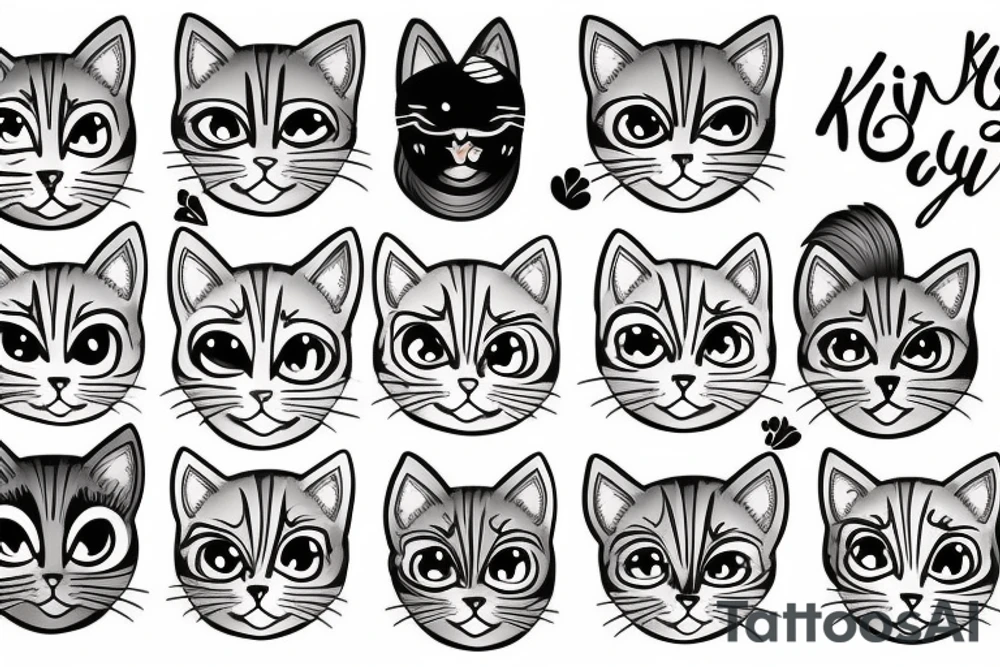 kitty tattoo idea