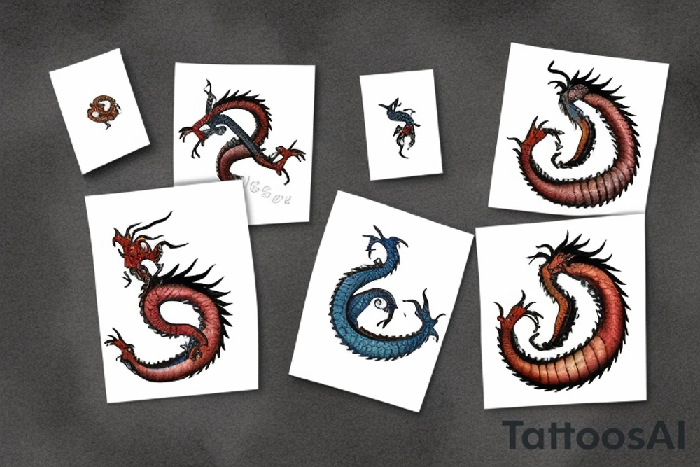 Semicolon dragon tattoo idea