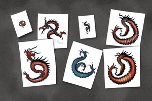 Semicolon dragon tattoo idea