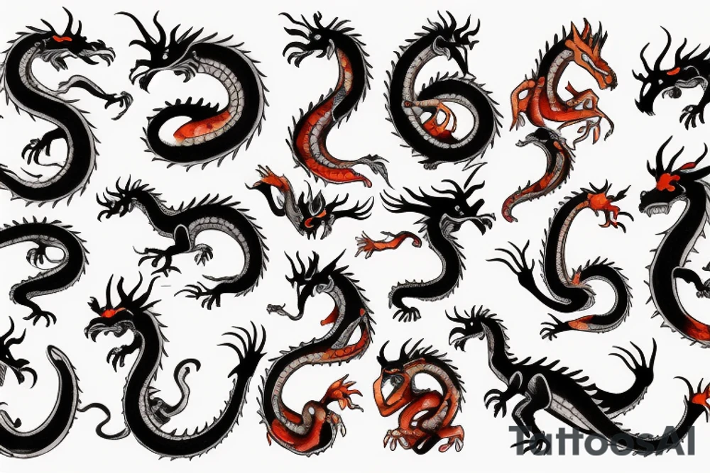 Semicolon dragon tattoo idea