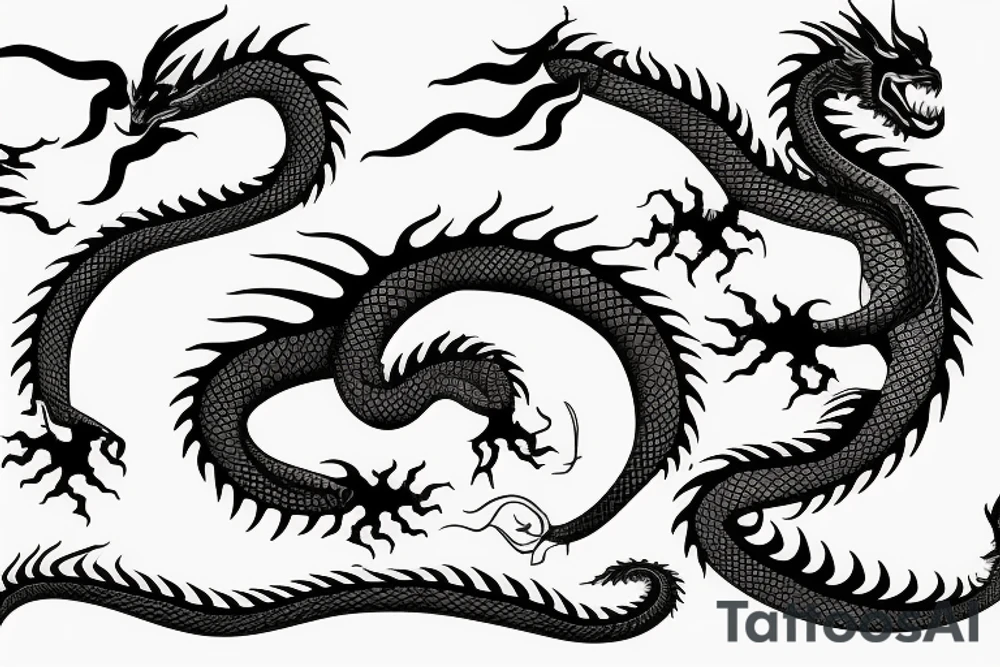 Semicolon dragon tattoo idea