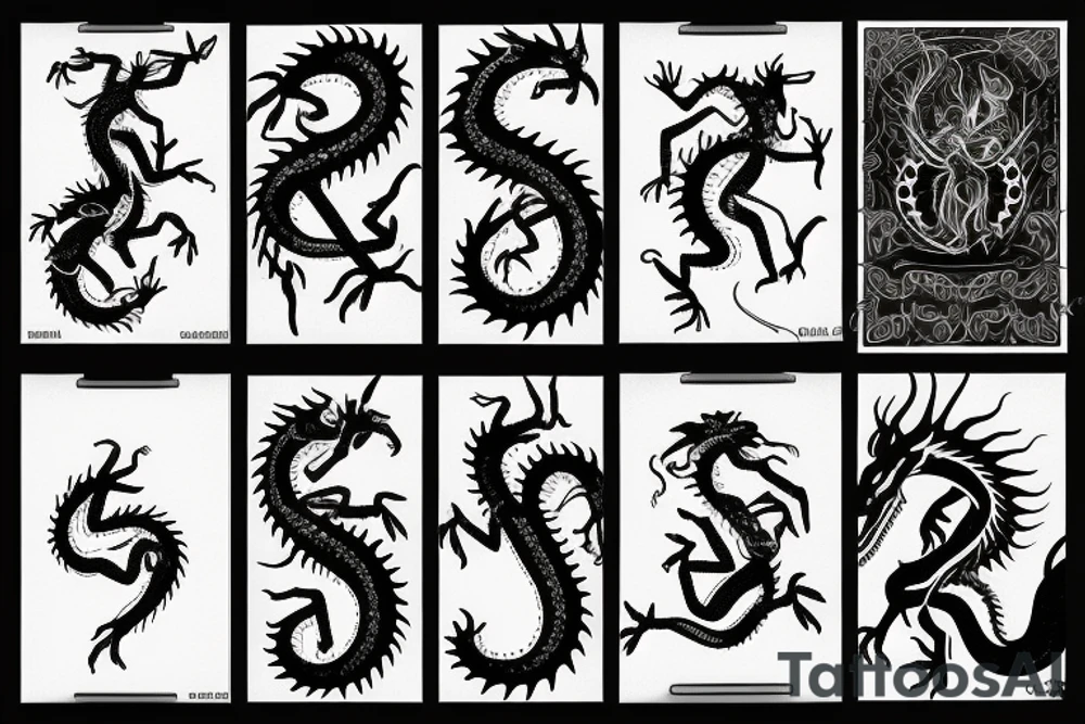 Semicolon dragon tattoo idea
