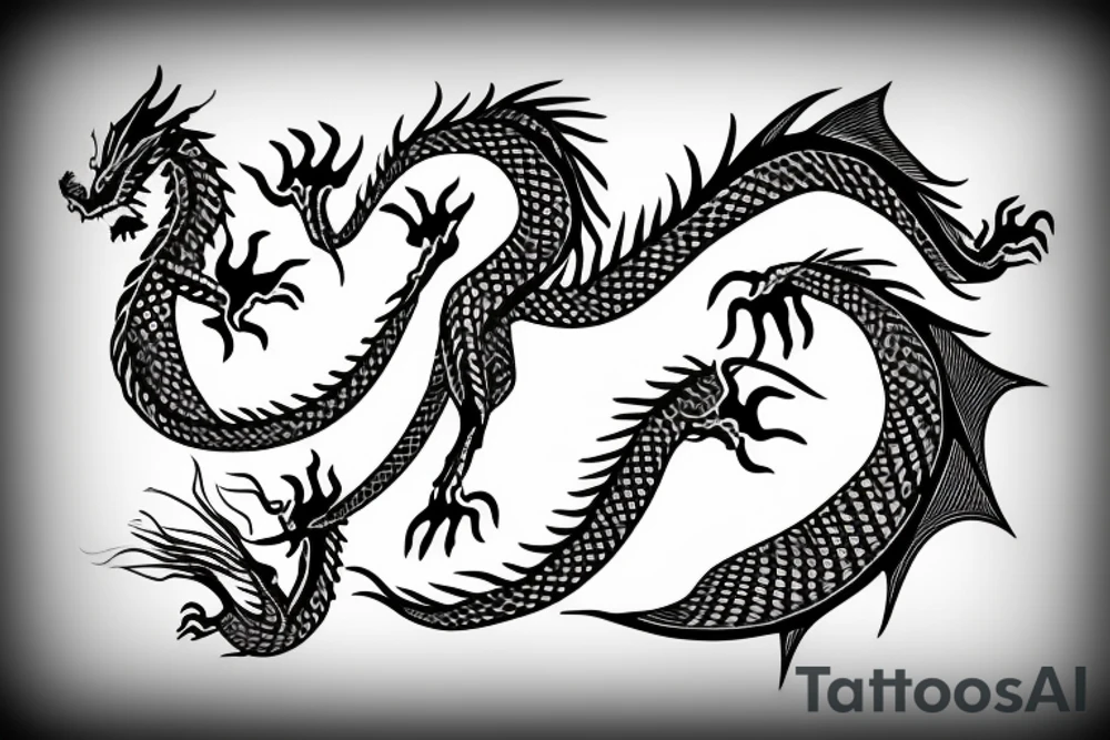 Dragon with semicolon tattoo idea