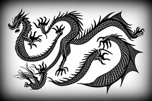Dragon with semicolon tattoo idea