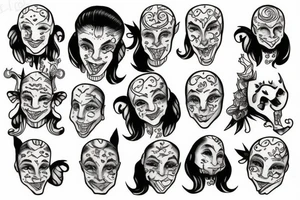 Sad jester tattoo idea