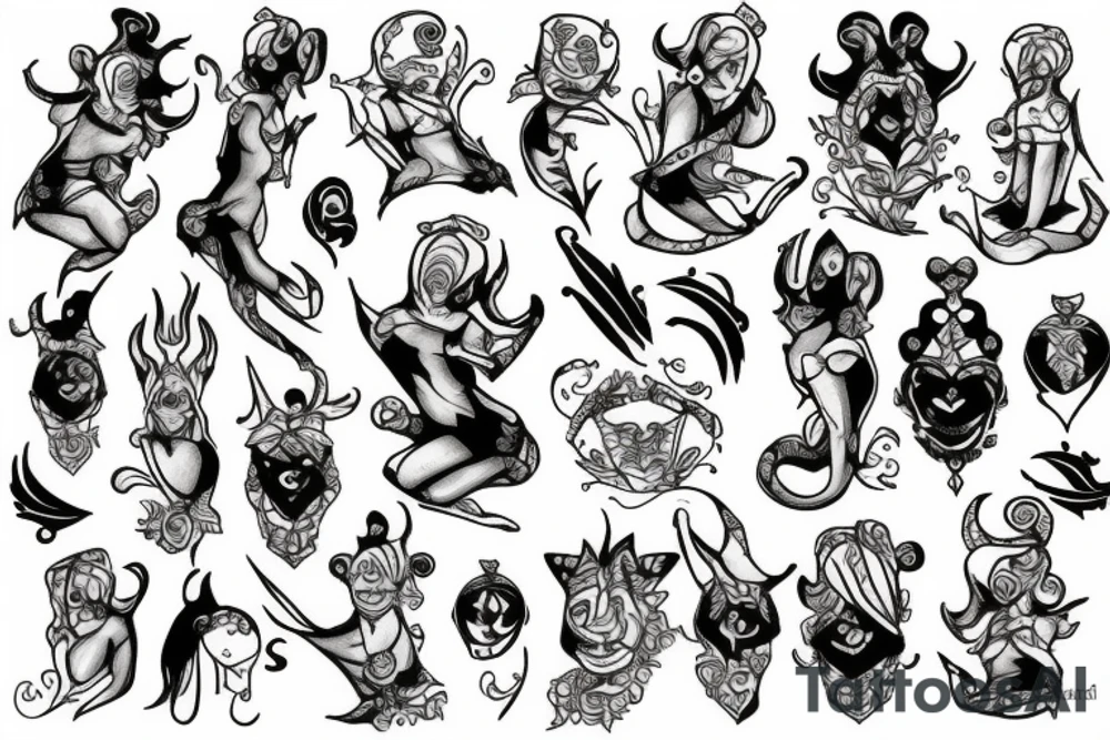 Full body jester tattoo idea