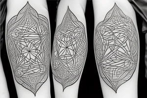 lily flower in a sacred geometry pattern tattoo idea