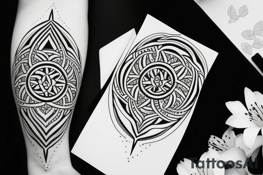 lily flower in a sacred geometry pattern tattoo idea lily flower in a sacred geometry pattern tattoo idea